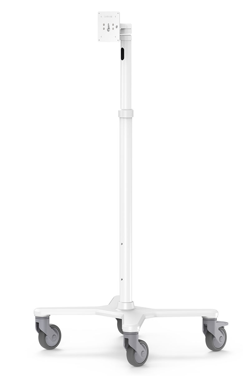 MEDICAL ROLLING CART EXTENDED -/VESA COMPATIBLE - WHITE