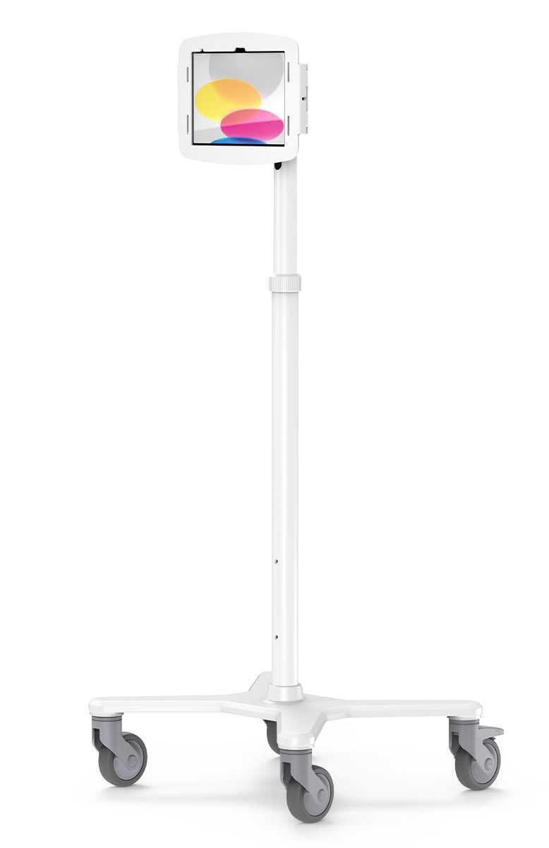 IPAD 10TH-11TH (A16) GEN SPACE/ENCL.MEDICAL ROLLING CART EXT WH