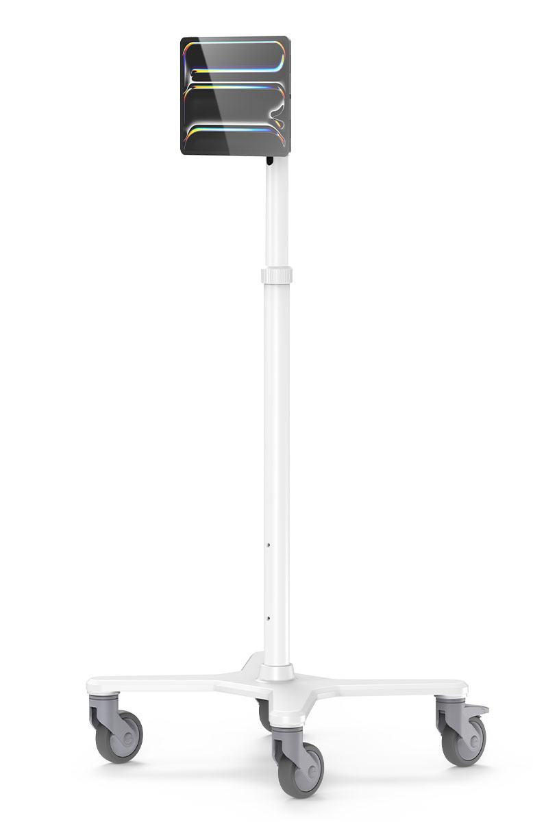 UNIVERSAL INVISIBLE MOUNT/MEDICAL ROLLING CART EXTEND. WHT