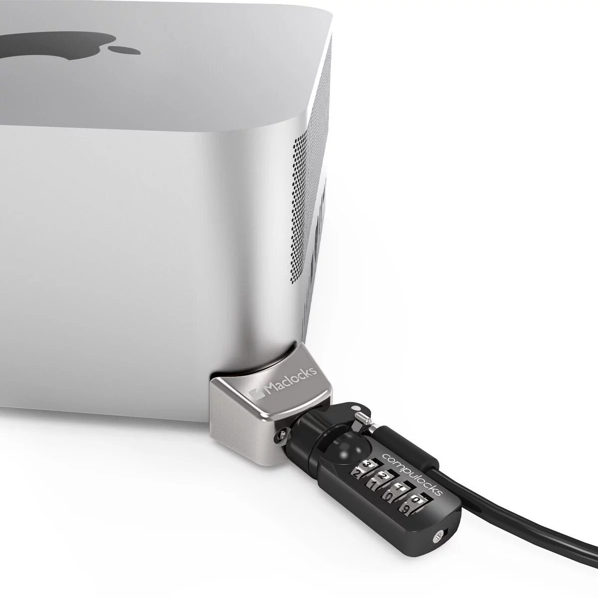 MAC STUDIO LEDGE LOCK ADAPTER/W/ COMBINATION CABLE LOCK SILVER