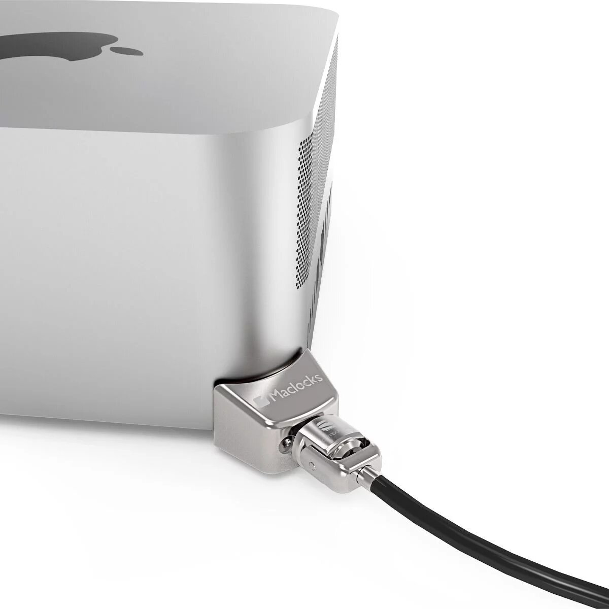 MAC STUDIO LEDGE LOCK ADAPTER/WITH KEYED CABLE LOCK SILVER