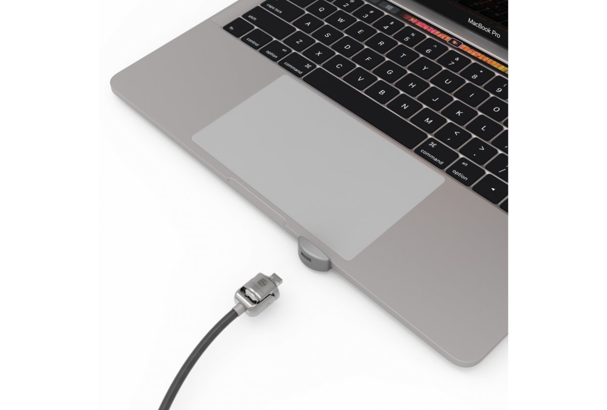 LEDGE LOCK ADAPTER MACBOOK PRO/13IN M1/M2+KEYED CBL LOCK SILVER