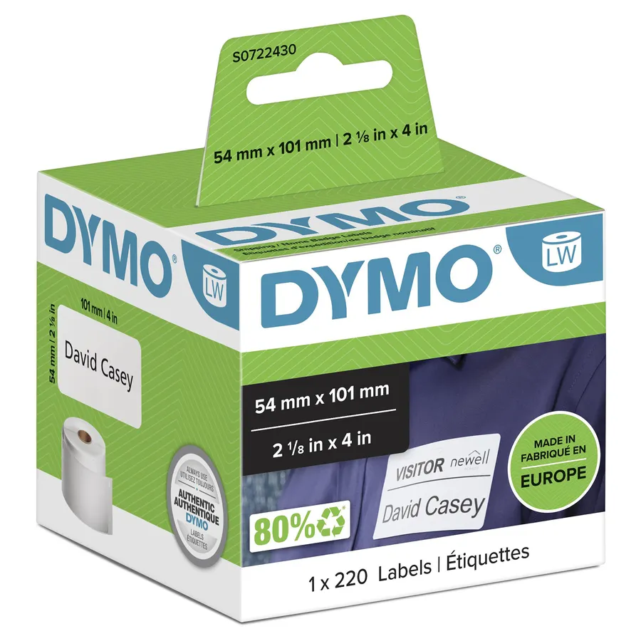 LW-LABELS 54X 101MM SHIPPING/WHITE 1X 220 PCS