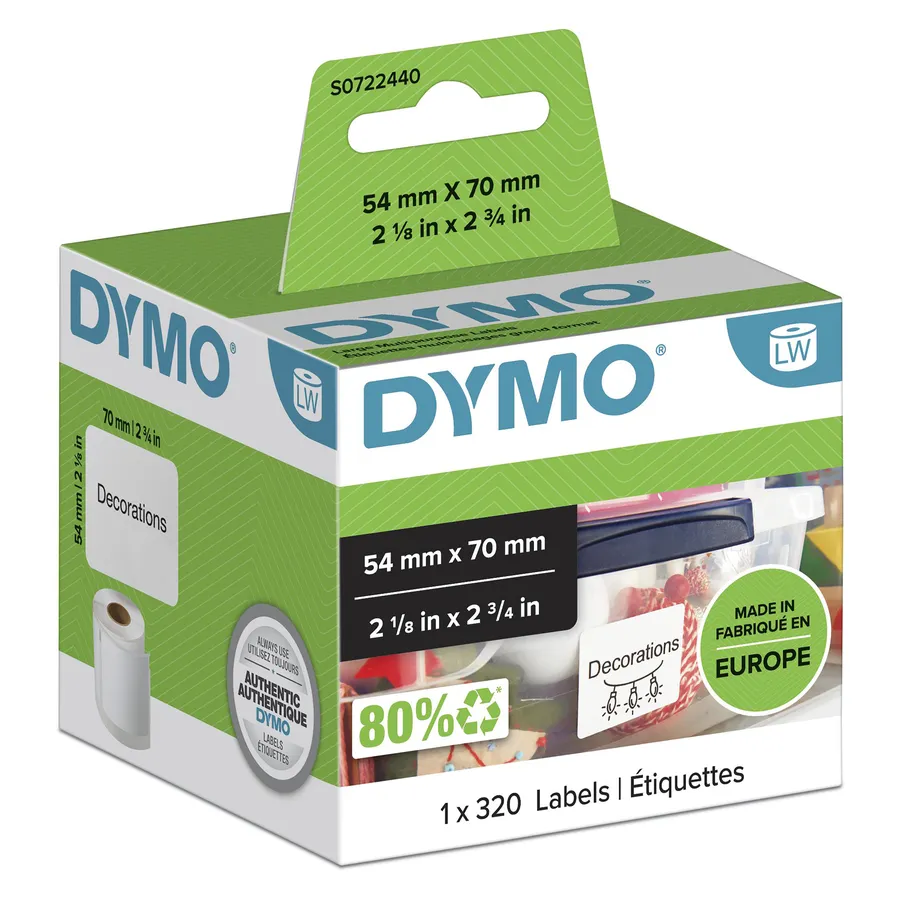LW-LABELS 54X 70MM/WHITE 320 PCS