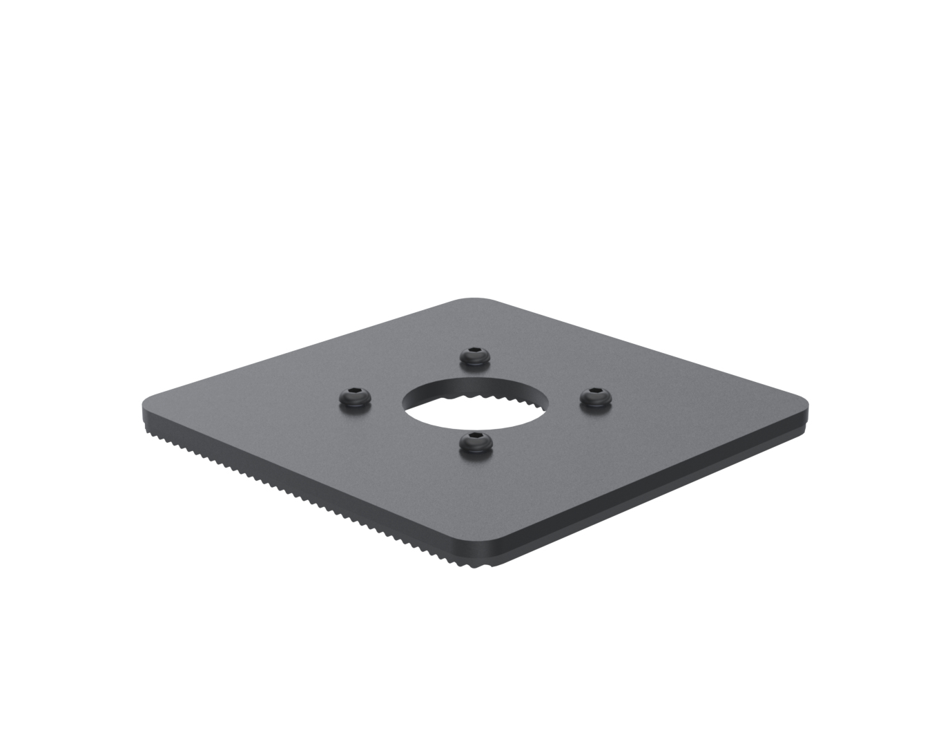 150X150MM BASEPLATE 5MM - BLACK/