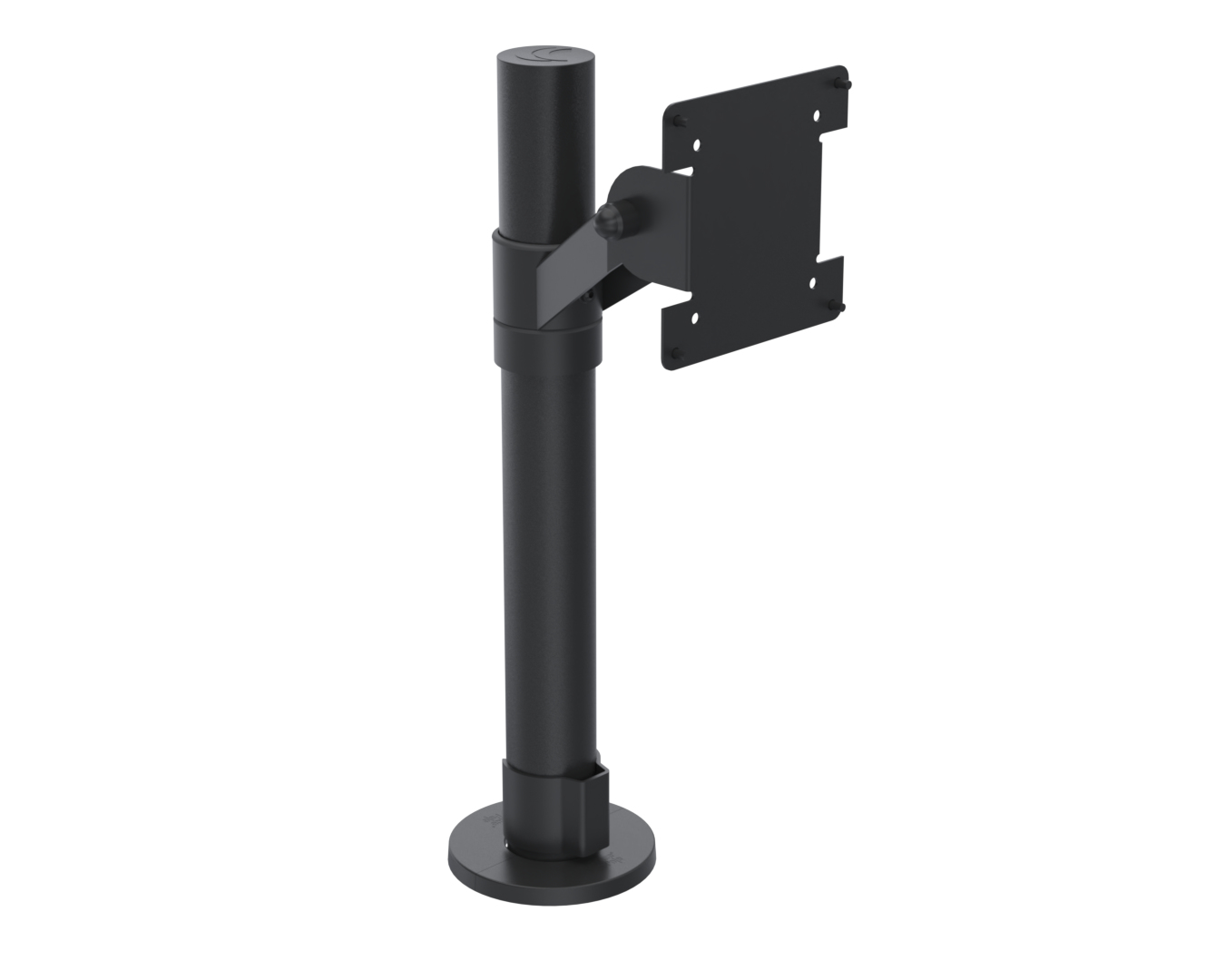 POLE W/ VESA MOUNT ON ANGLED/CONNECTION JOINT BLACK