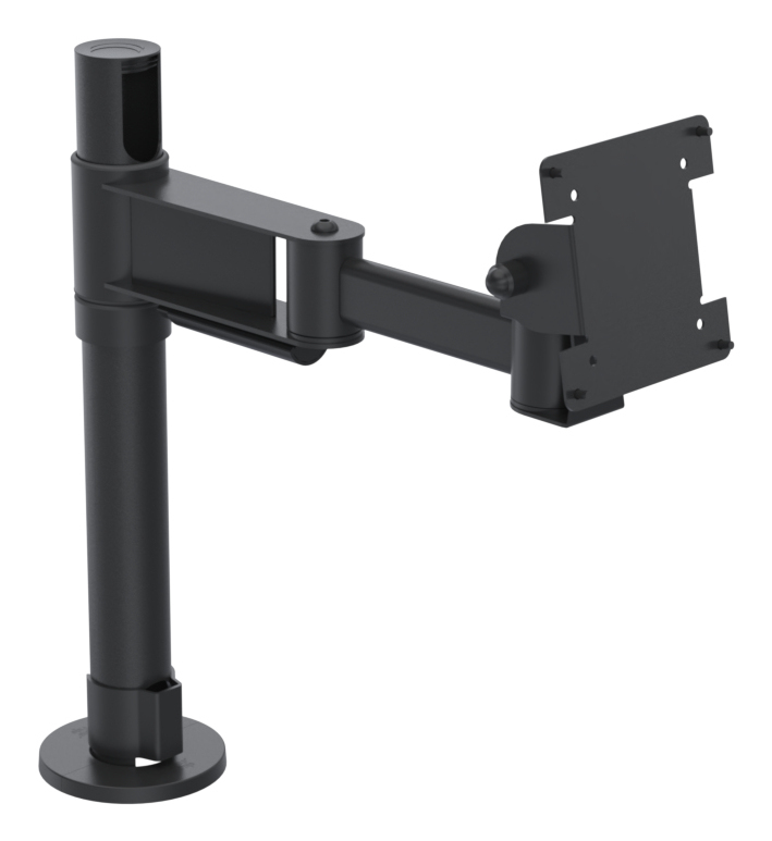 SPACEPOLE SCREEN MOUNT WITH/300MM ELBOW ARM - BLACK