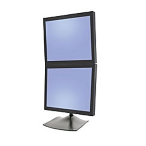 DS100 SERIE 2X LCD FREESTAND/BLACK 28IN VERTICAL HIGHT 2 CLAM