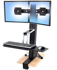 WORKFIT-S DUAL DISPLAY/SIT-STAND WORKSTATION
