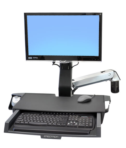 SV SIT STAND COMBO ARM/WORKSURFACE POLISHED