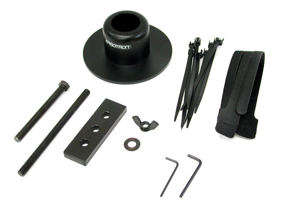 100 SERIE GROMMET MOUNT BASE/WORKSURFACE THROUGH HOLE BLACK