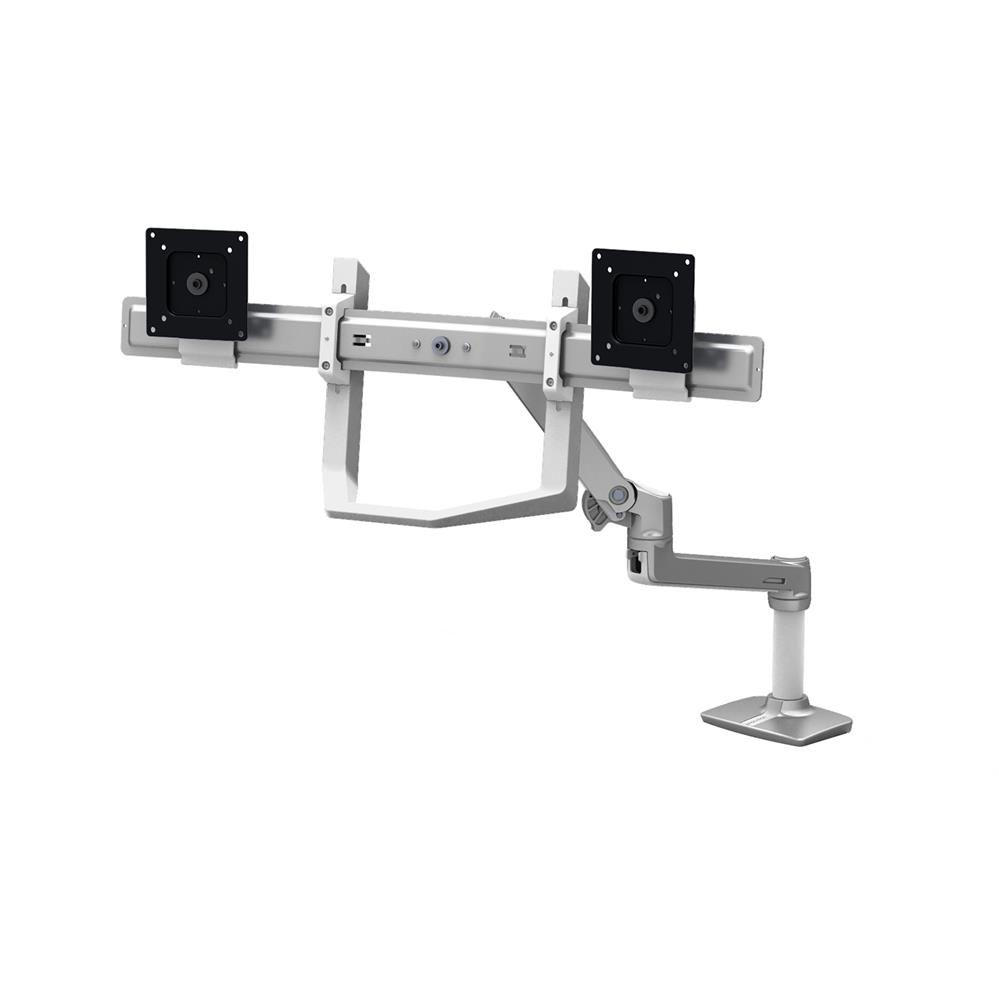 KIT DUAL MONITOR HANDLE WHITE/ACCESSORY TO DISPLAY MOUNT