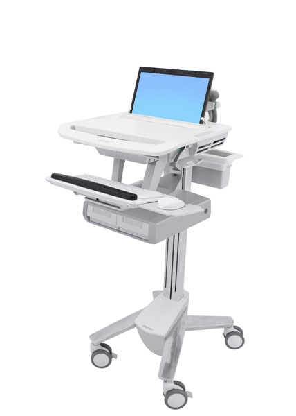 STYLEVIEW LAPTOP CART/DOUBLE DRAWER
