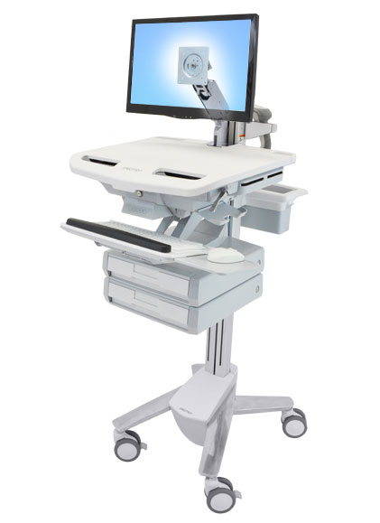 STYLEVIEW CART WITH LCD ARM/2 DRAWERS