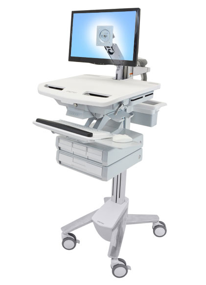 STYLEVIEW CART WITH LCD ARM/4 DRAWERS