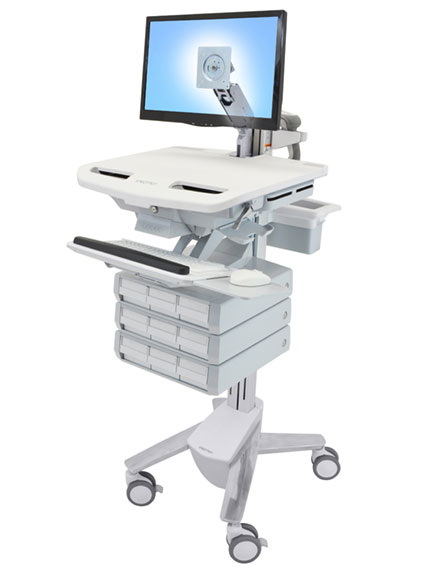 STYLEVIEW CART WITH LCD ARM/9 DRAWERS