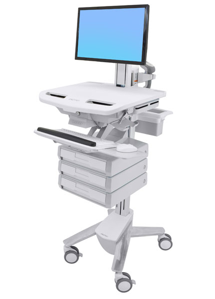 STYLEVIEW CART WITH LCD PIVOT/3 DRAWERS