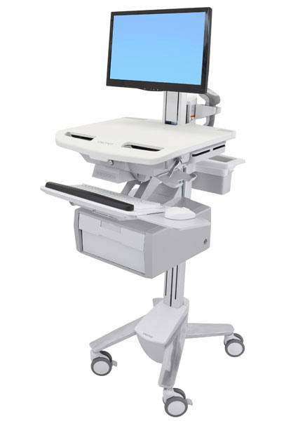 STYLEVIEW CART WITH LCD PIVOT/TALL DRAWER