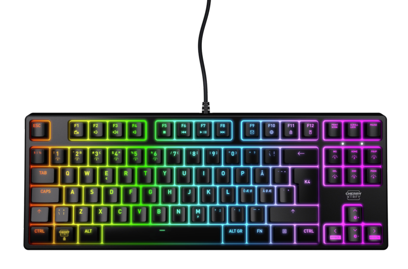 XTRFY K4V2 TKL KEYBOARD WHITE/CORDED MECHANICAL MX RED LAYOUT-