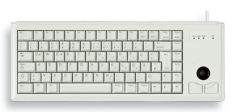 KEYBOARD USB GER MX-GOLD/SLIMLINE LIGHT GREY W/ TRACKBALL