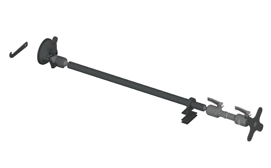 SUCTION CUP WITH DASH SUPPORT/AND DOGBONE 75MM MOUNTING PLATE