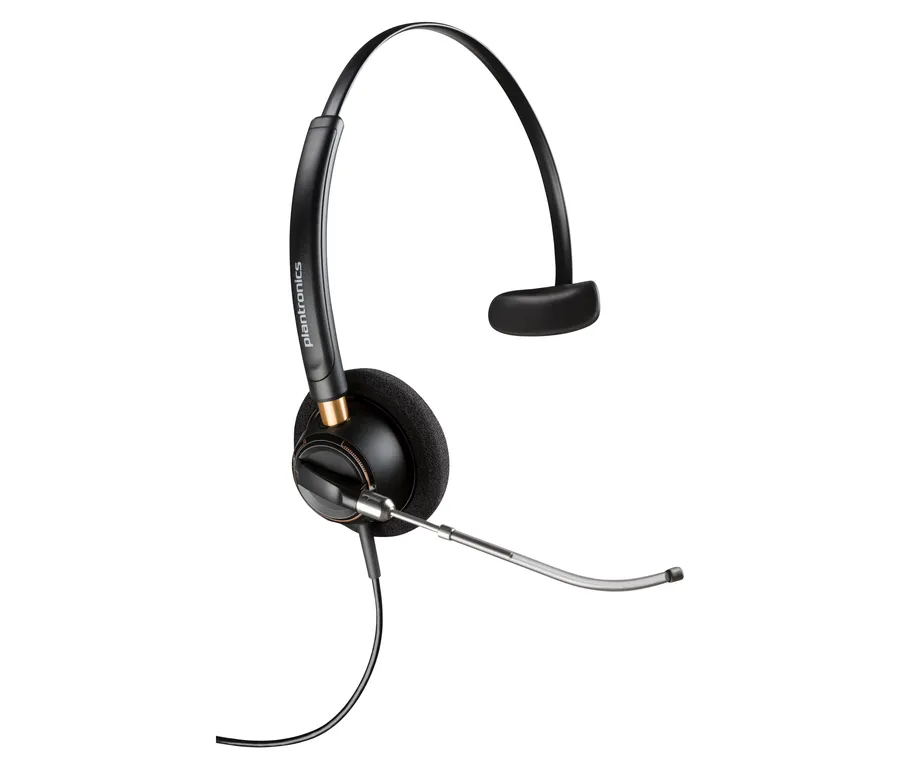 Poly EncorePro 510V Monaural Headset VoiceTube +Quick Disconnect EMEA - INTL English Loc  Euro plug