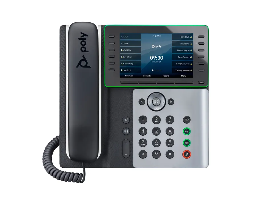 Poly Edge E550 IP Phone and PoE-enabled