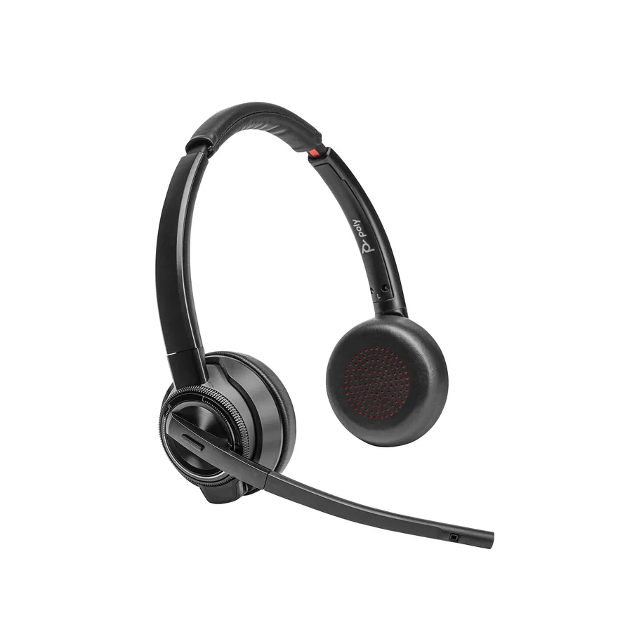Poly Savi 8420 Office Stereo Microsoft Teams Certified DECT 1880-1900 MHz Headset EMEA - INTL English Loc  Euro plug