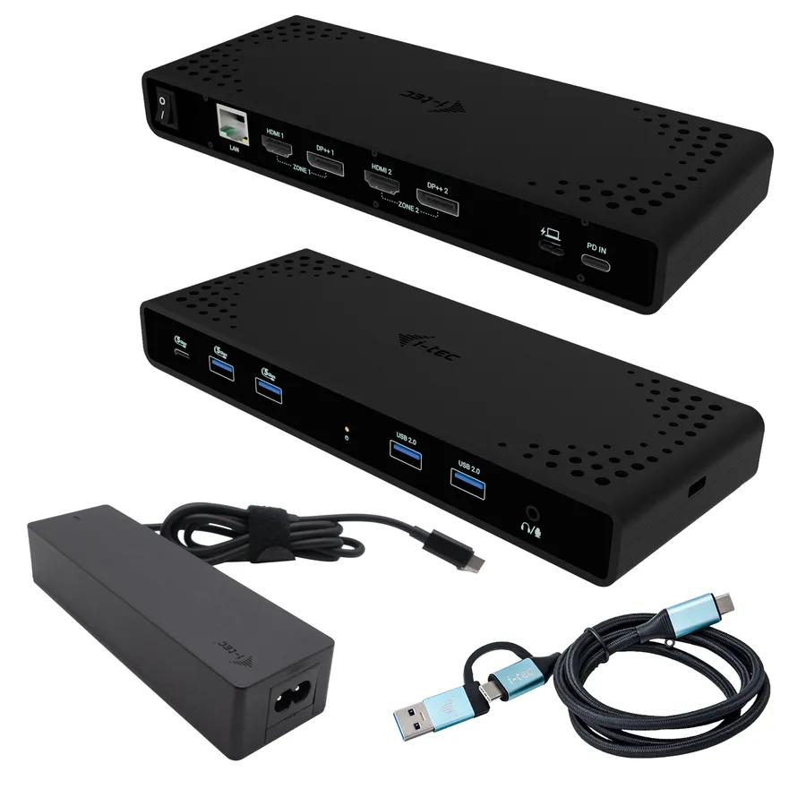 I-TEC UNIVERSAL DUAL 4K DOCK PD/85W INCL. USB-C CHARGER 100W