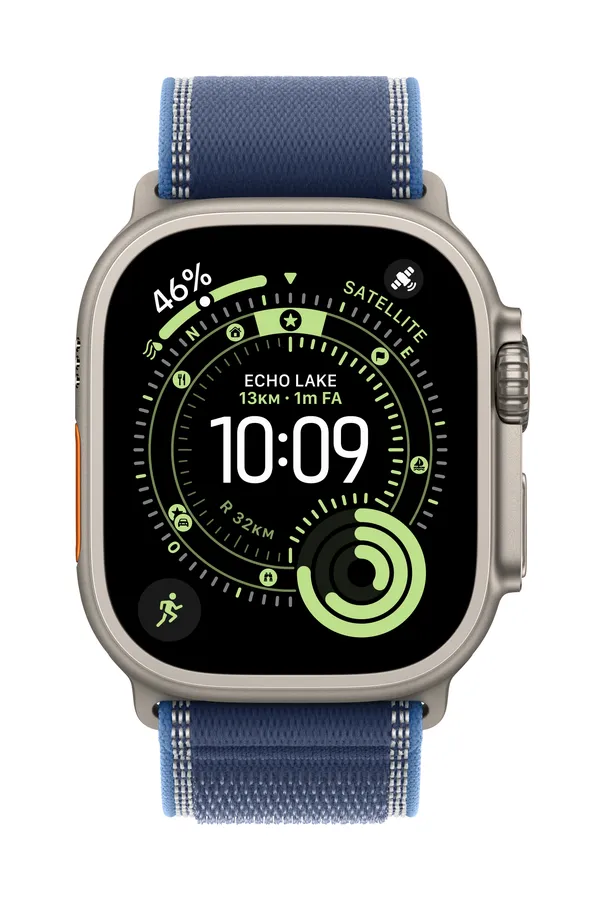 49MM Blue/bright Blue Trail/loop S/M - Black Titanium Finish