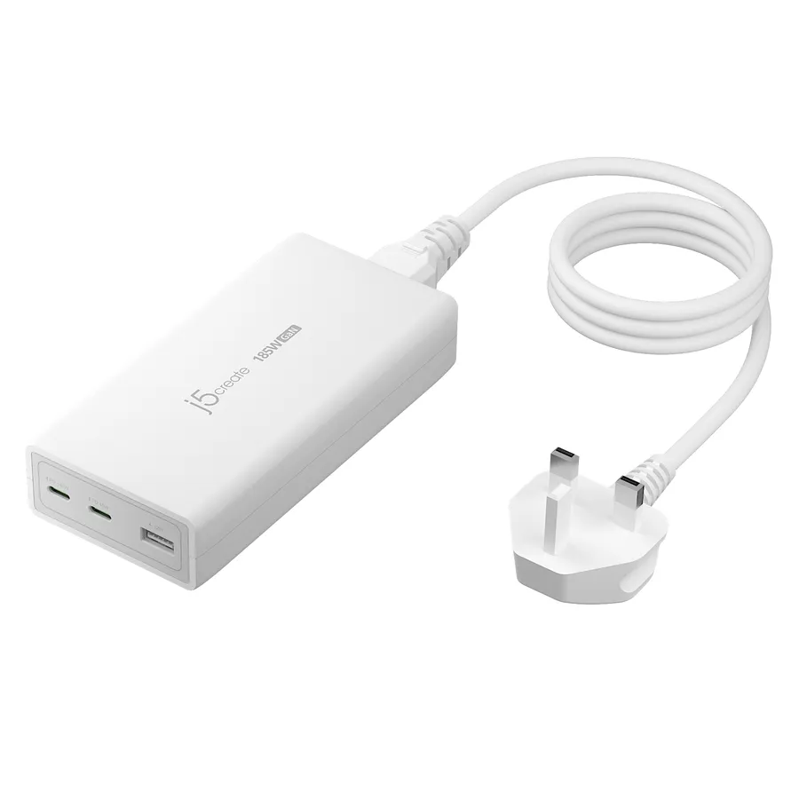 185W GAN PD 3.1 USB-C 3-PORT/UK PLUG CHARGER