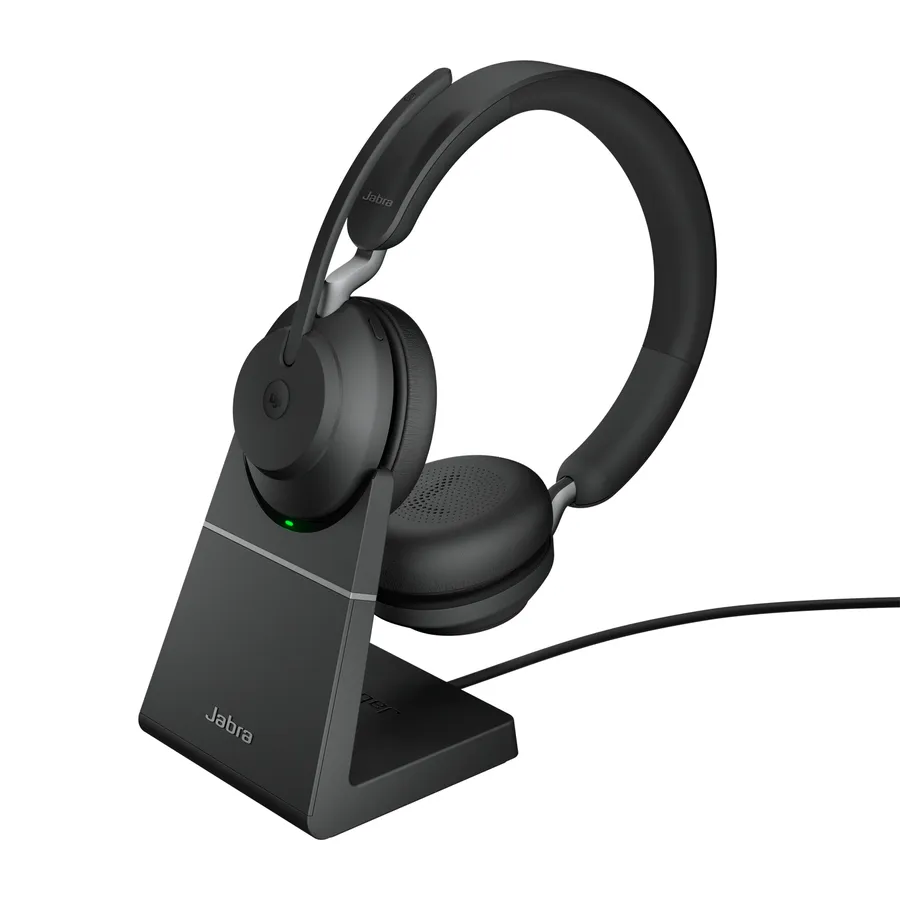 Jabra Evolve2 65, Link380c MS Stereo Stand Black
