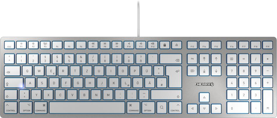 CHERRY KC 6000 SLIM SILVER/CORDED KEYBOARD F/ MAC