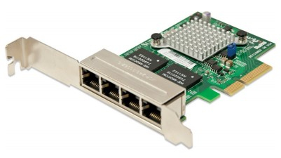 AOC-SGP-I4 QUAD-PORT GBE/PCI-E X8 INTELI350 4XRJ45