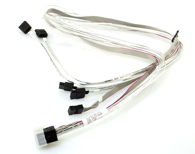 INT SFF-8643 TO 4X SATA/90/90/75/75CM