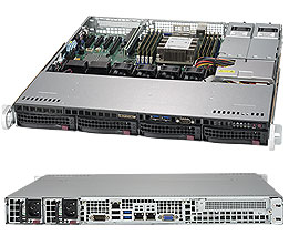 1U BARE 1XPHI C622 4X3.5HS/400WR 1TB SATA3 2X10GBE 1PCIE