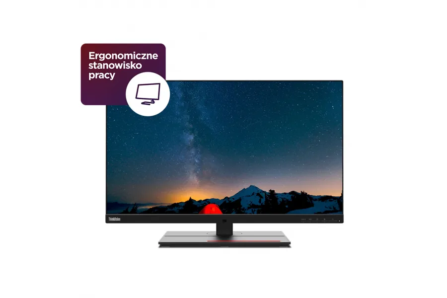 Lenovo Monitor ThinkVision P27u-20 27" IPS 4K AG 6ms 400cd 1000:1 60Hz Dock Speakers Tilt Swivel Lift Pivot