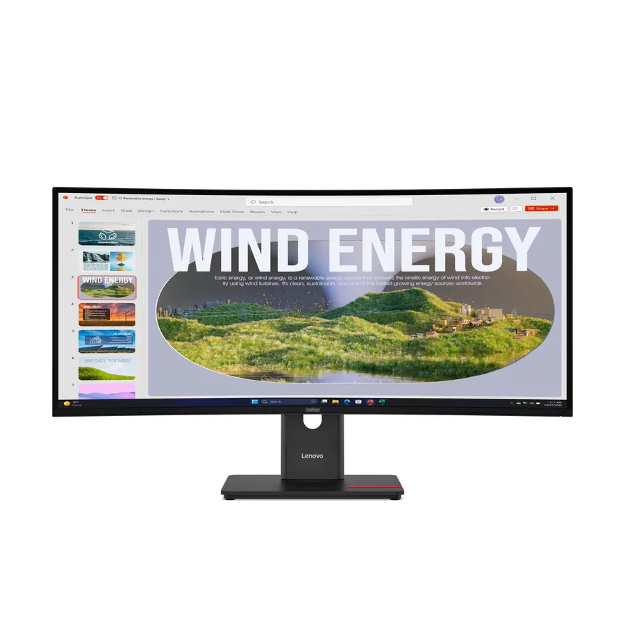 Lenovo Monitor ThinkVision T34WD-40 34" VA Ultrawide QHD 4ms 300cd 3000:1 120Hz Dock HUB  Tilt Swivel Lift