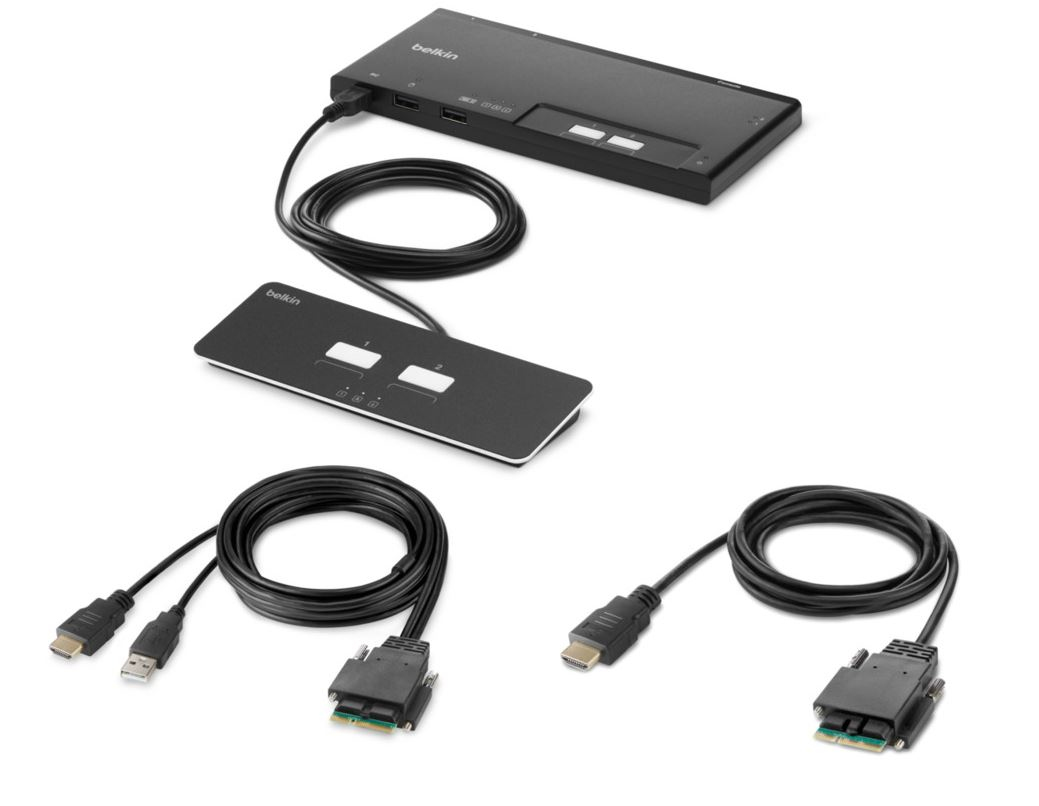 2-PORT SINGLE HEAD HDMI MODULAR/SECURE KVM SWITCH PP4.0 W/REMOTE