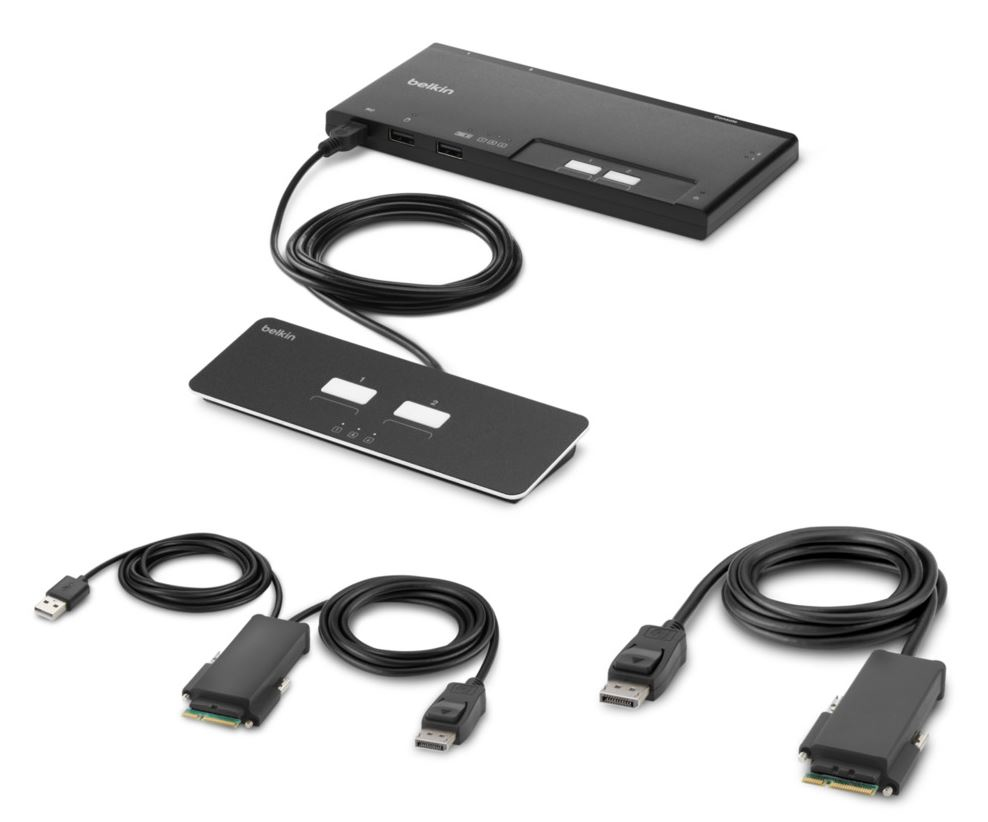 2-PORT SINGLE HEAD DP MODULAR/SECURE KVM SWITCH PP4.0 W/REMOTE