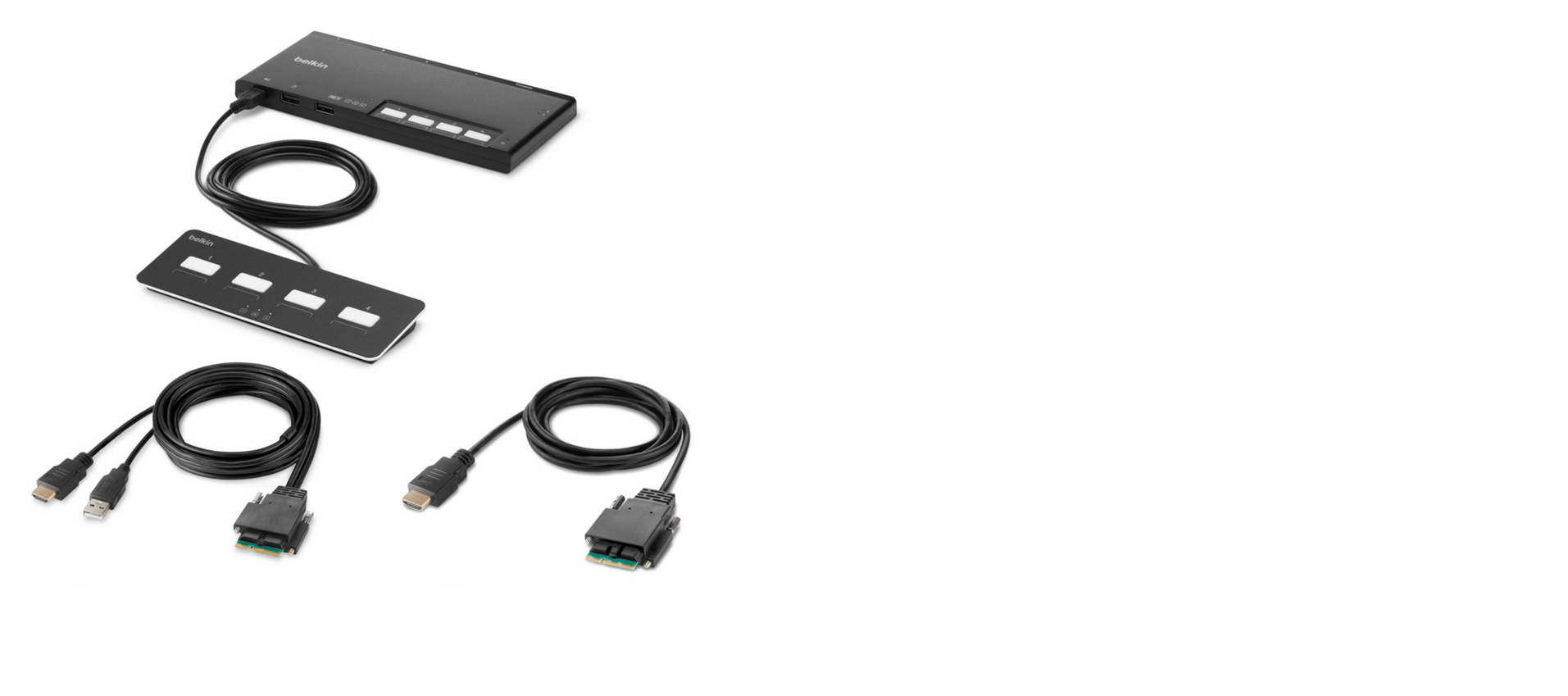 4-PORT SINGLE HEAD HDMI MODULAR/SECURE KVM SWITCH PP4.0 W/REMOTE