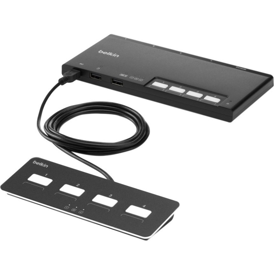 4-PORT DUAL HEAD HDMI MODULAR/SECURE KVM SWITCH PP4.0 W/REMOTE