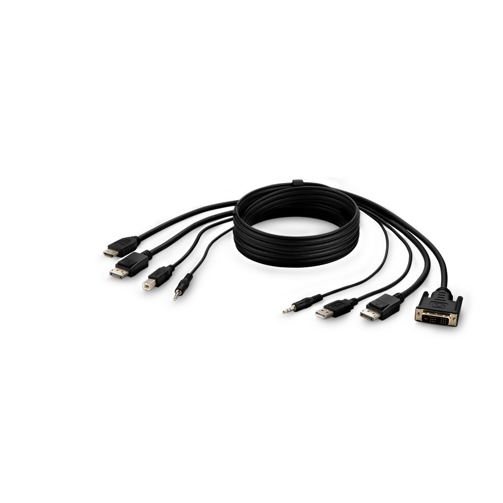 TAA DUALHEAD DVI/HDMI+ DPT/DP/KVM COMBO CABLE 3M
