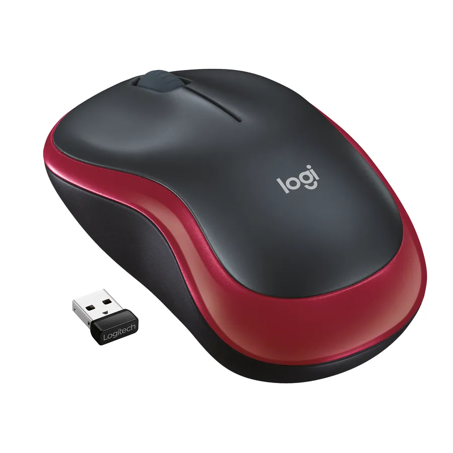 WIRELESS MOUSE M185 RED/.IN