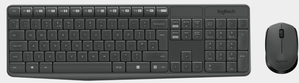 MK235 WIRELESS KEYBOARD / MOUSE/GREY-PTG-2.4GHZ-MEDITER