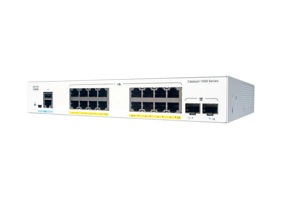 Catalyst 1000 16port GE, POE, Ext PS, 2x1G SFP