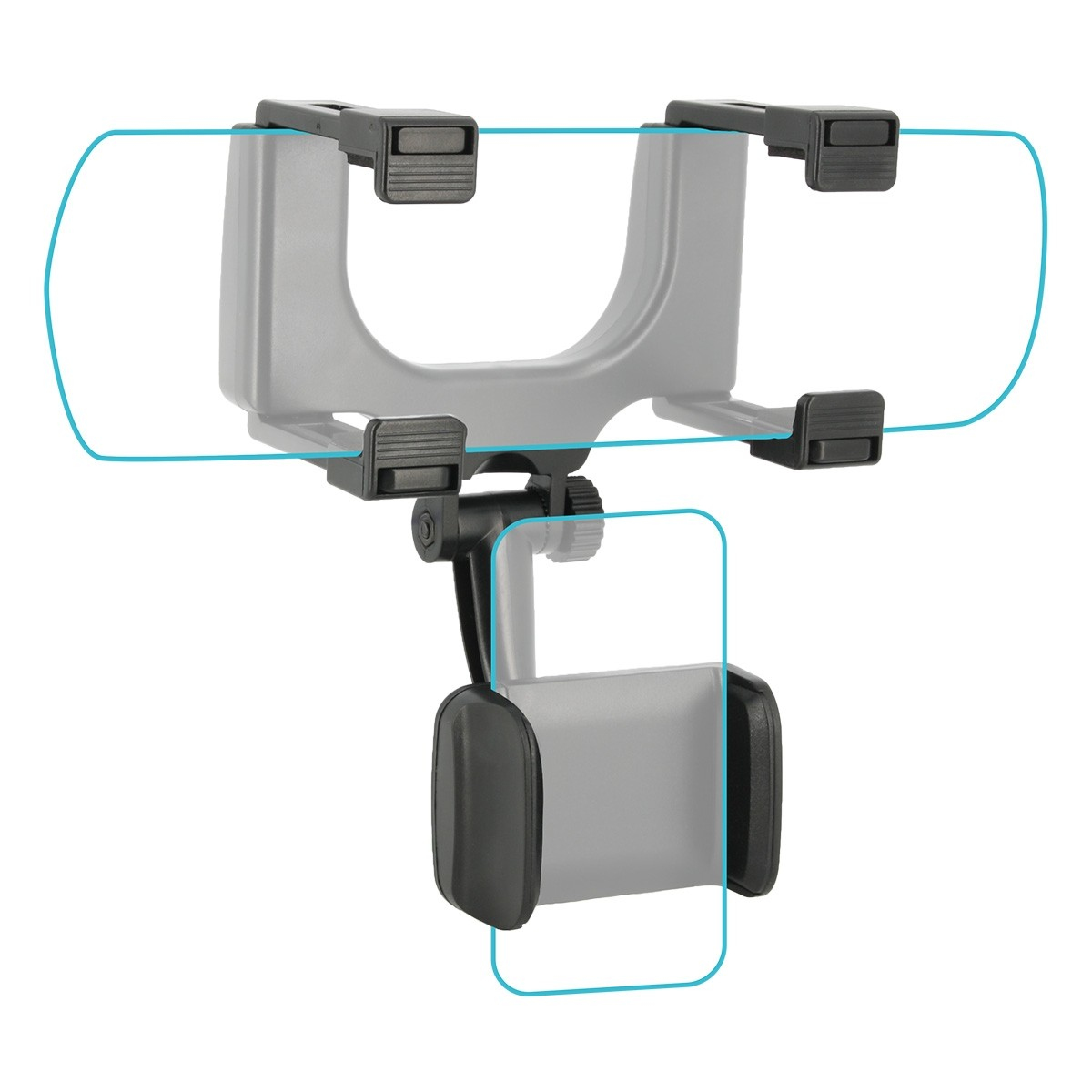 UNIVERSAL CAR REAR MIRROR MOUNT/FOR SMARTPHONE