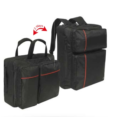 2 WAYS BAG: BRIEFCASE AND BACK/.