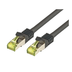 CAT7 SFTP RJ45 LSZH 3M BLACK/10GBIT RAW PATCH CABLE