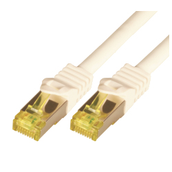 CAT7 SFTP RJ45 LSZH 0.25M WHITE/10GBIT RAW PATCH CABLE